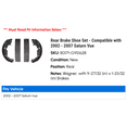 thumbnail image 2 of Rear Brake Shoe Set - Compatible with 2002 - 2007 Saturn Vue 2003 2004 2005 2006, 2 of 2