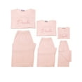 thumbnail image 3 of Conjuntos de pijamas familiares INSPIRE CHIC de manga corta con pantalones capri, ropa de dormir para niños y niñas, color rosa, 3 of 5