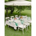 thumbnail image 5 of 60x84 Inch Outdoor Tablecloth with Umbrella Hole Zipper Rectangle Green Bottle Eucalyptus Rectangular Tablecloths Outside Waterproof Country Rustic Leaves Burlap Patio Table Cloth Cover for Picnic, 5 of 8