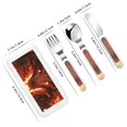thumbnail image 2 of Salouo Magma Fire Black Dragon Pattern 3 Pieces Toddler Utensils, Kids Silverware Set Stainless Steel Utensils for Kids Children Safe Spoons Forks & Knife Dishwasher Safe, 2 of 8