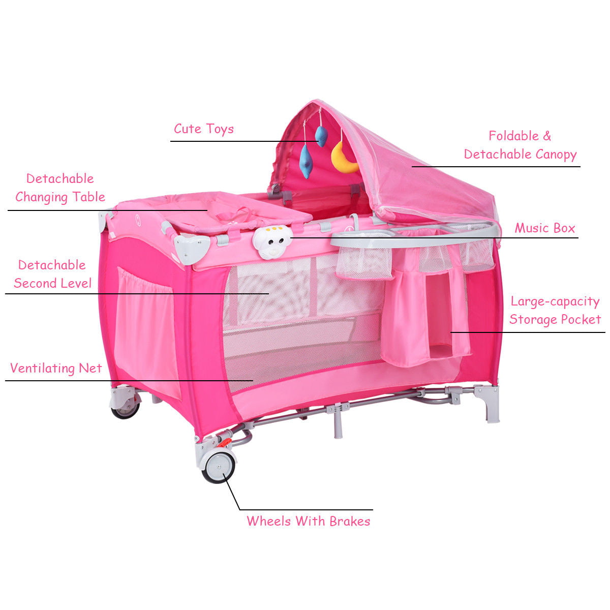 baby bassinet with mosquito net
