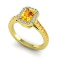 thumbnail image 2 of Diamond-Capitals 2.95 Carat Elegant Natural Diamond Citrine Gemstone Bridal Ring for Women Solid 18K Yellow Gold Size 10, 2 of 8