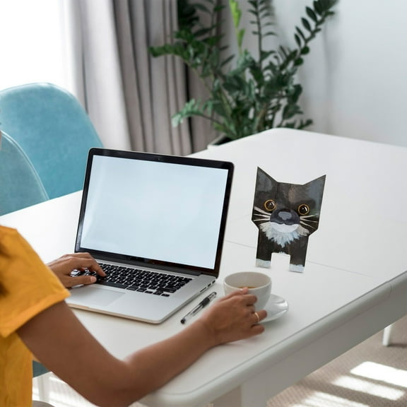 Lingouzi Wooden Creative Animal Glasses Holder, Cute Shaped Glasses Frame Home Office Desktop Decorv, Pet Glasses Frame, 6 * 5IN