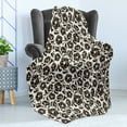 thumbnail image 4 of Vintage Soft Flannel Fleece Blanket, Pattern with Nostalgic Abstract Flowers and Leaves Nature Inspired Botany, Cozy Plush for Indoor and Outdoor Use, 70" x 90", Dark Brown and White, by Ambesonne, 4 of 5