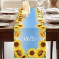 thumbnail image 3 of Table Runners 90 Inches Long Dress Scarves, Sunflowers Farmhouse Coffee/Dining/Kitchen Table Runner for Living Room, Yellow Summer Botanical Elegant Flowers 13x90 Inch, 3 of 9