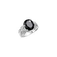 thumbnail image 6 of RYLOS Rings for Women Sterling Silver Ring 12X10MM Gemstone &  Diamonds Great Ring for Middle or Pointer Finger October Onyx Jewelry  Size 10.5, 6 of 7