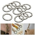 thumbnail image 4 of 10Pcs Round Spring Snap Hooks Carabiner Circle for Key Bag Strap Jewelry Chains Key Argent 33mm, 4 of 8