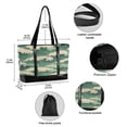 thumbnail image 2 of FORMRS Canvas Laptop Tote Bag for Women with 15.6" Computer Compartments Shoulder Handbag, Green Wave Pattern, 2 of 7