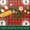 thumbnail image 4 of Christmas Rectangle Red Plaid Tablecloth - 60 x 120 Inch - Checkered Water Stain Resistant Table Cover, Washable Polyester Table Cloths for Xmas Dinner/Party Decoration/Holiday, 4 of 6