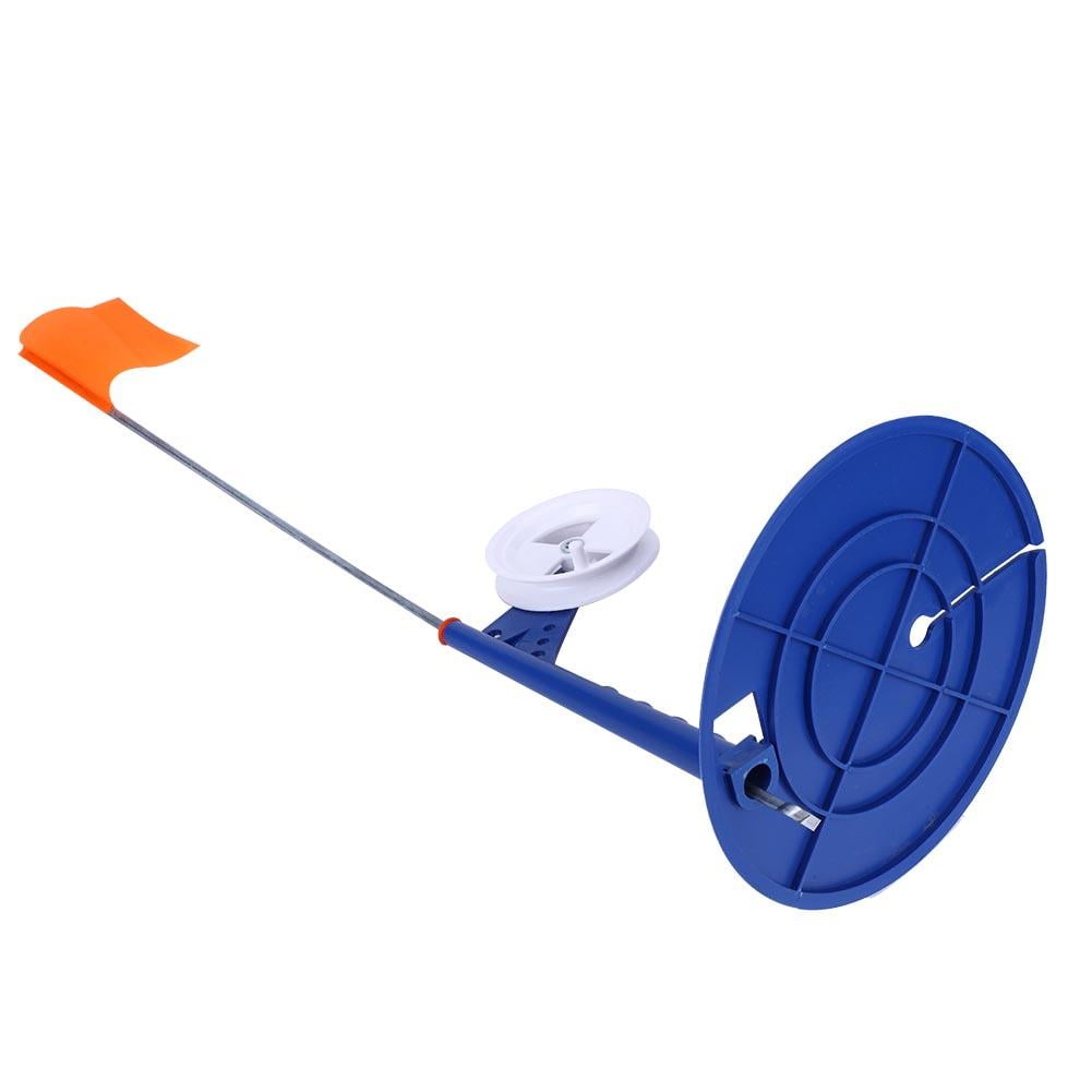 Qiilu Ice Fishing Rod TipUp Compact Metal Pole Orange Flag Angler Tackle Accessory,Ice Fishing