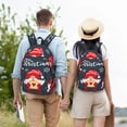 thumbnail image 4 of Vsdgher Three Cute Christmas Gnomes Print Canvas Backpack Travel Rucksack Unisex Knapsack 15.7/17.7Inch Laptop Backpack for Work,College-Small, 4 of 5