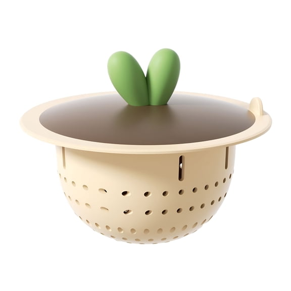 ACDANC Cute Sink Strainer Silicone Kitchen Sink Drain Strainer Sink Strainer Filter Basket With Sink Stopper For Kitchen Sinks (White)