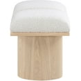 thumbnail image 7 of Pemberly Row Contemporary Cream Boucle Fabric Bench - 31"W x 18"D x 17.5"H, 7 of 7