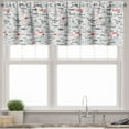 thumbnail image 3 of Ambesonne Love Valance & Curtain, Calligraphy Hearts Stars, 55"x24", Grey Black Red, 3 of 6