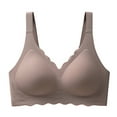 thumbnail image 6 of Women's Seamless Wireless Full Coverage Bra - Wavy Edge, Padded Smoothing, No Underwire - Comfortable V Neck Bralette for Daily/Yoga - US 34-48 Sizes, 6 of 6