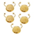 thumbnail image 5 of 5x Anillos de Acero Inoxidable Fabricación Ajustes de Bandeja de Cabujón Bandejas de Anillo de Bricoje Artesanía Oro 8mm Macarena base de anillos, 5 of 5