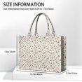 thumbnail image 3 of Large Capacity Tote Bag,White Christmas Star and Gift Pattern Handbag Fashion Luxury Tote Bag,15.7"x13"x 5.1" Inches,Laptop Compatible, 3 of 6