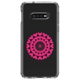 thumbnail image 1 of DistinctInk Clear Shockproof Hybrid Case for Samsung Galaxy S10e (5.8" Screen) - TPU Bumper Acrylic Back Tempered Glass Screen Protector - Hot Pink Hearts Mandala, 1 of 2