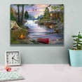 thumbnail image 4 of Epic Graffiti 'Cabin Lake' by Bigelow Illustrations, Canvas Wall Art, 16"x12", 4 of 8