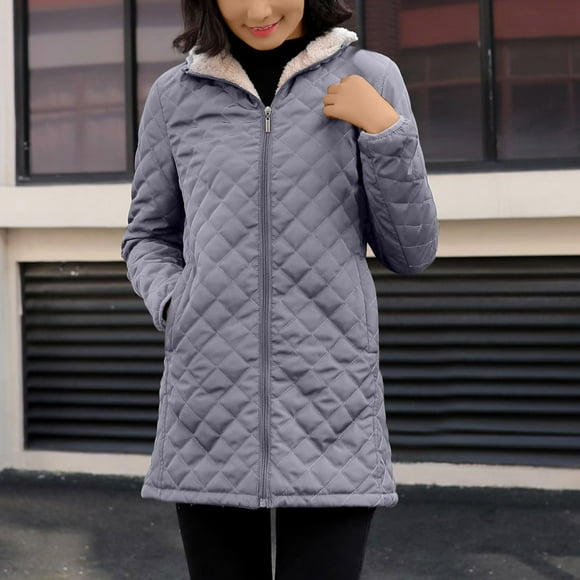 Aqestyerly Women Coats Clearance Women'S Plus Fleece Cotton Jacket Warm Lamb Fleece top Coat Sweater Coat