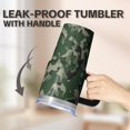 thumbnail image 5 of Camo 20oz Stainless Steel Tumbler with Handle and Straw – Insulated Travel Cup with Sliding Lid, 360° Full Wrap Printed Mug for Home, Outdoor & Sports Use, Camouflage, 5 of 6