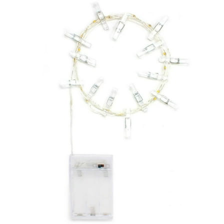 Elegani 15 LED Mini Photo Clip Fairy String Lights – 6ft Warm White
