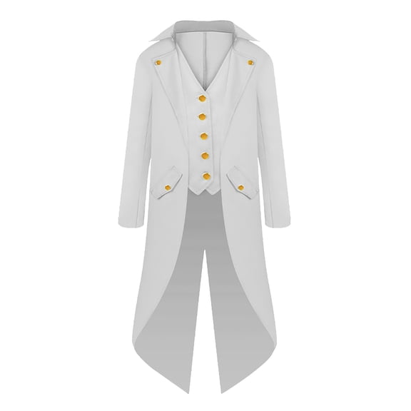 erfcxs Gothic Tailcoat Jacket for Kids Boys Jacket Cosplay Long Coat