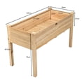 thumbnail image 3 of Costway Maceta Elevada de Madera Abeto Tiesto de Exterior e Interior con Hoyos de Drenaje para Verduras Fruta Flores Verduras Natural 125 x 59 x 76 cm, 3 of 10