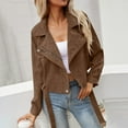 thumbnail image 2 of Edvintorg Corduroy Cropped Jacket Clearance Women's Fashion Lapel Long Sleeve Casual Jacket Coats With Zipper Chaqueta Mujer, 2 of 7