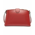 thumbnail image 6 of DKNY Lyla Leather Crossbody Metallic Logo Snap Closure MSRP $228 B4HP (Red), 6 of 7