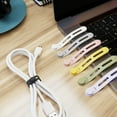 thumbnail image 3 of 5Pcs Silicone Cable Ties Reusable Holder Strap Cord Ties Adjustable Cable Straps, 3 of 13
