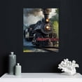 thumbnail image 5 of ONETECH Canvas Print Wall Art Set Vintage Retro Steam Engine Train at Depot Nature Photography Rustic Scenic Colorful Landscape for Living Room, Bedroom, Office -, 5 of 5