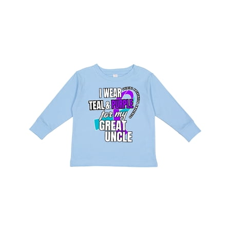 

Inktastic Suicide Prevention I Wear Teal and Purple for My Great Uncle Boys or Girls Long Sleeve Toddler T-Shirt