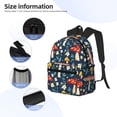 thumbnail image 5 of Vsdgher Colorful Mushrooms Print Unisex Large Capacity Bookbag Schoolbag Casual Daypack for High School/College/Teens/Travel/Work, 5 of 8