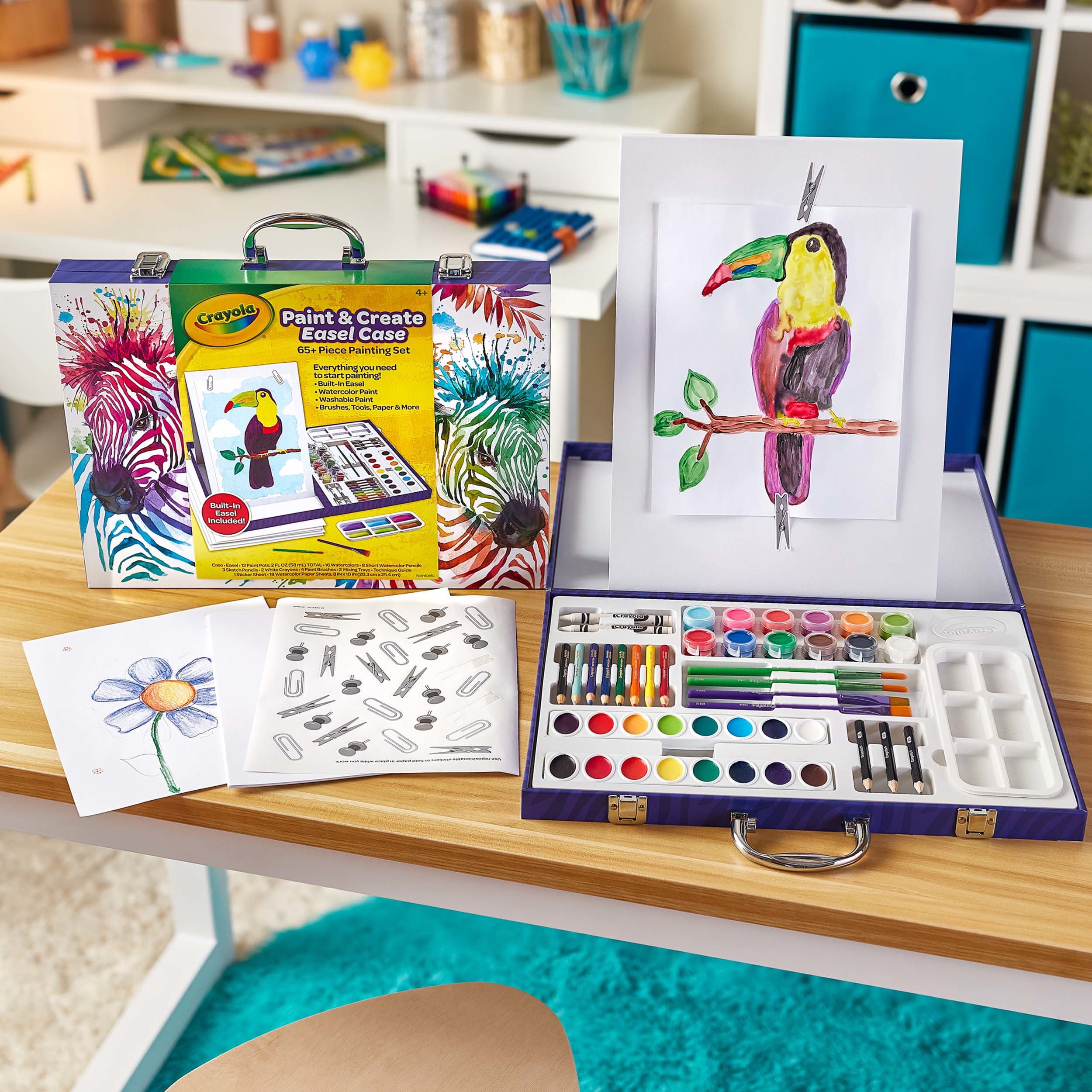 Crayola Paint and Create Easel Art Case, Painting Supplies for Kids, Creative Toys, Child Ages 4+
