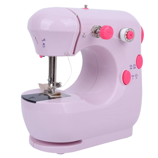 Table Sewing Machine, Electric 2 Speed 2 Thread Multifunction Sewing Machine, Heavy Duty Mini for Beginners Diy Enthusiasts Cyan,Pink,White and Pink,White and Purple,Red