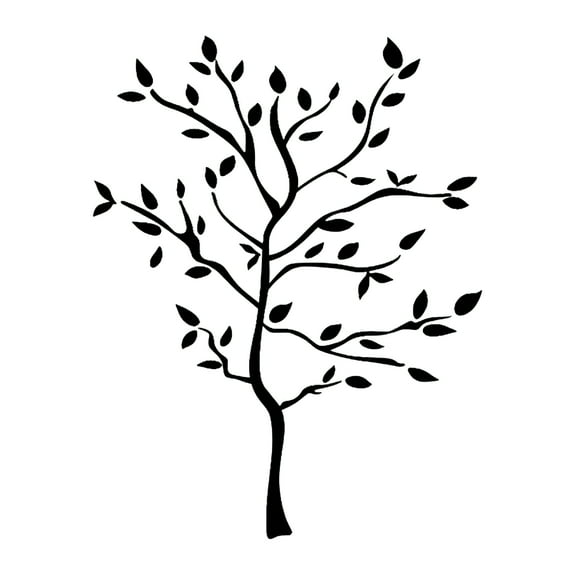 LAMIRO Elegant Tree Wall Stickers for Living Room – Black Tree Decor for Women Bedroom & Kitchen – Peel And Stick Tree Silhouette Decal for Wall Decoration – Tree Outline Wall Art