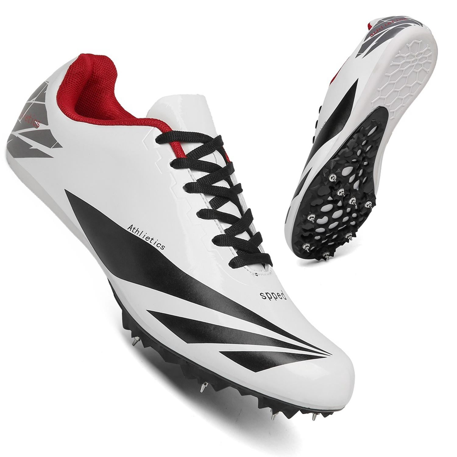 Track and Field Shoes Spike Running Shoes, Lightweight Auto-lacing Track Spike Shoes for Men and Women