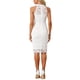 thumbnail image 3 of INSPIRE CHIC Vestido Elegante de Encaje para Mujeres con Cuello Halter Sin Mangas Cuerpo Ajustado Cóctel Vestido Sheath Midi Blanco M, 3 of 6