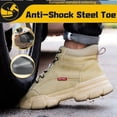 thumbnail image 4 of PPCHVOMEY Lightweight Safety Work Boots for Men Waterproof Boots Steel Toe Shoes Puncture-Proof Work Shoes for Men, 4 of 10