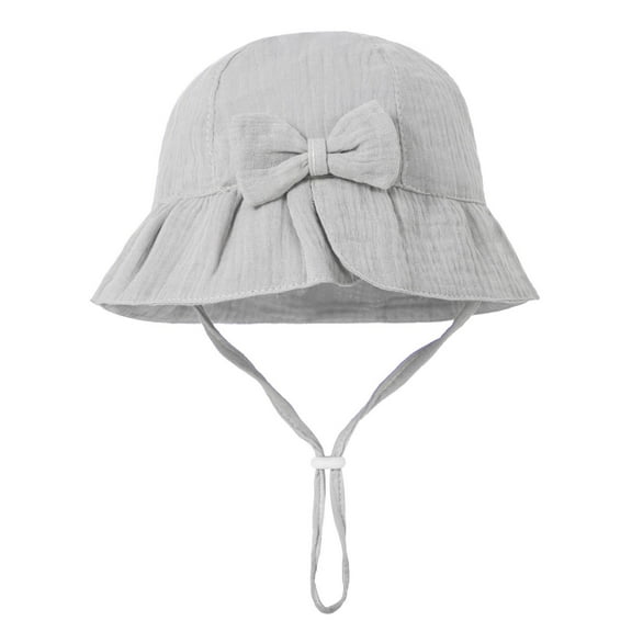 Cethrio Kids Girls Bucket Hats, Wide Brim Summer Cotton Outdoor Sun Hats Pink Size Free Size