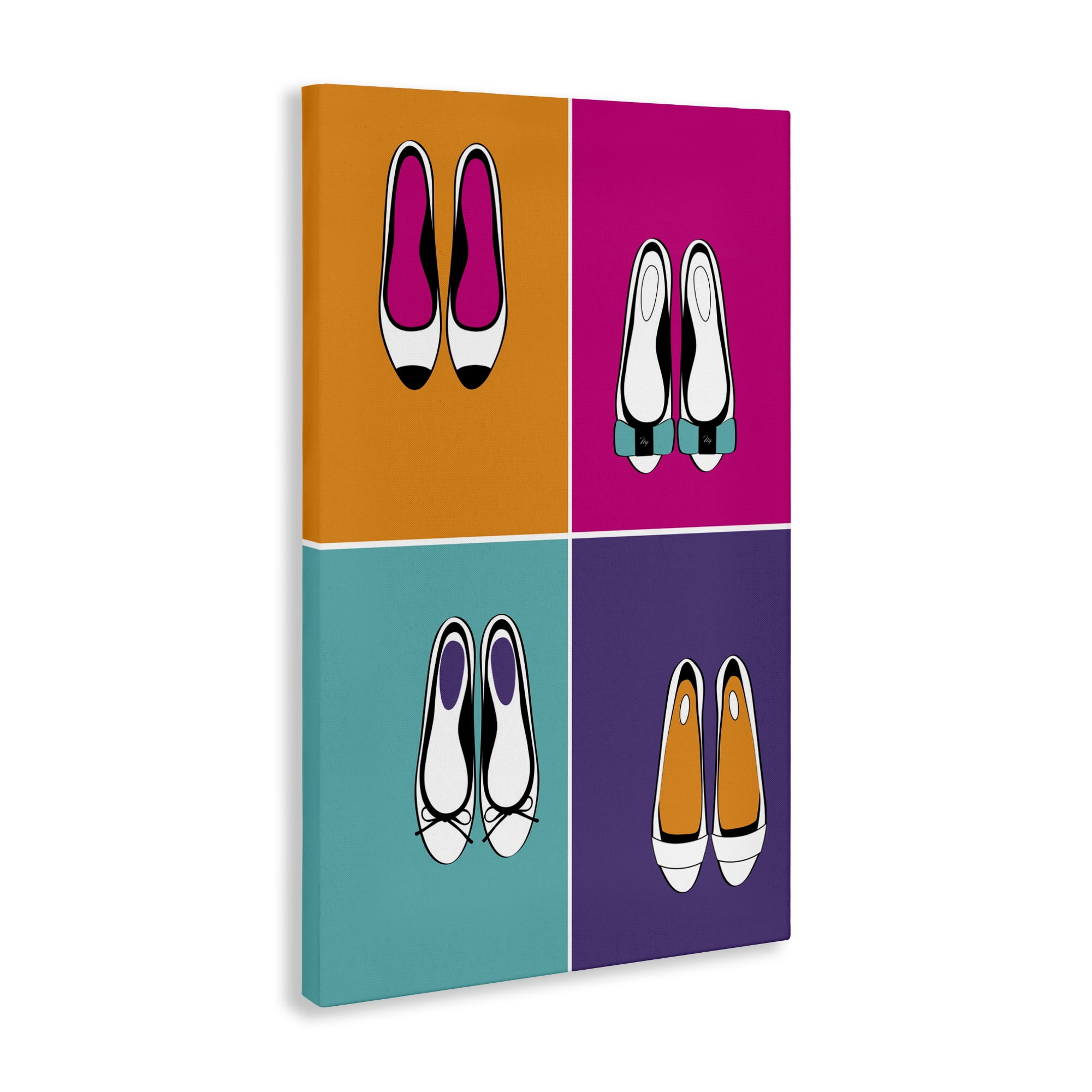 Stupell Industries Bold Pop Trendy Flats Canvas Wall Art, design by Martina Pavlova
