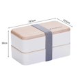 thumbnail image 5 of Stackable Bento Box Japanese Lunch Box Kit with Spoon and Fork, 2 Co, 5 of 5