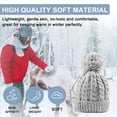 thumbnail image 5 of Whiteleopard Women's Winter Beanie Warm Lining - Thick Slouchy Cable Knit Skull Hat Ski Cap, 5 of 7