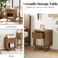thumbnail image 6 of Costway 2 PCS Wood Nightstand with Drawer & Open Shelf Storage Home Bedside Table for Bedroom, 6 of 9