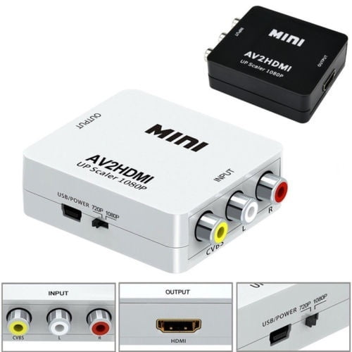 Rca Av To Hdmi Converter Adapter Mini Composite Av2hdmi Cvbs 1080p Hdtv Dvd Rca Av To Hdmi Converter Adapter Mini