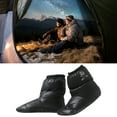 thumbnail image 2 of Zapatillas De Plumón De Pato Para Acampar Al Aire Libre Zapatos De Calcetín Botas Más Cálidas Botines Negro M SM SunniMix Pantuflas Blancas De Plumas, 2 of 7