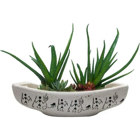 India Meets India Handicraft Ceramic Flower Pots Ceramic Planter Plant Pots Indoor Outdoor Planter, Best Gifting, Made by Awarded Indian Artisans