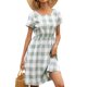 thumbnail image 1 of Sonducket Vestido de rejilla Elenxs Ropa de verano de mujer de manga corta Prendas para la parte del cuerpo Azul claro L, 1 of 1