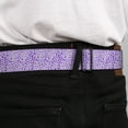 thumbnail image 4 of Buckle-Down Belt, Seatbelt Buckle Belt, Ditsy Floral Lavender White Black, Youth 22 to 32 Inches, 4 of 9
